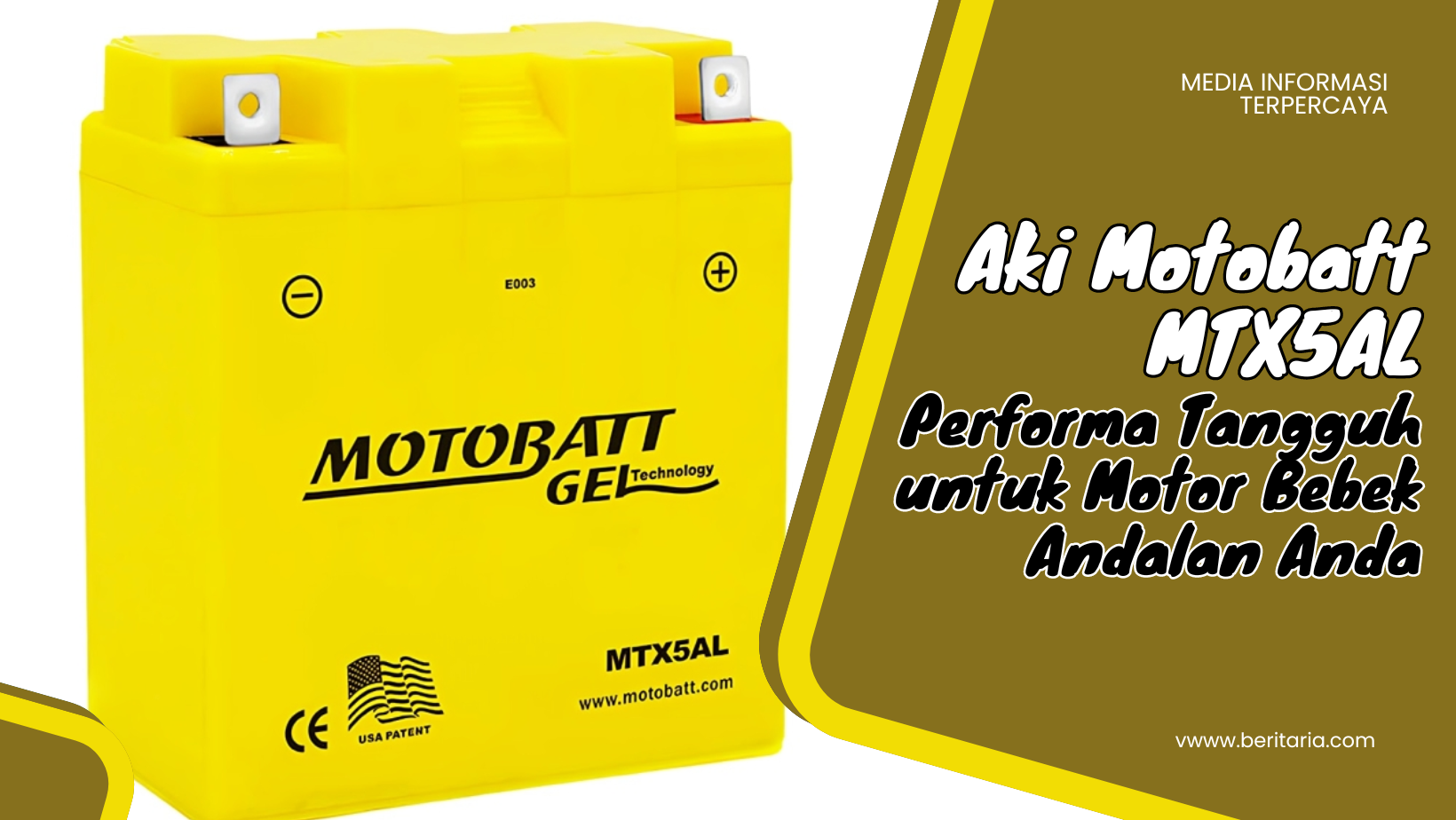 Beritaria.com | Aki Motobatt MTX5AL: Performa Tangguh untuk Motor Bebek Andalan Anda